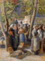 El mercado de Gisors 1887 Camille Pissarro